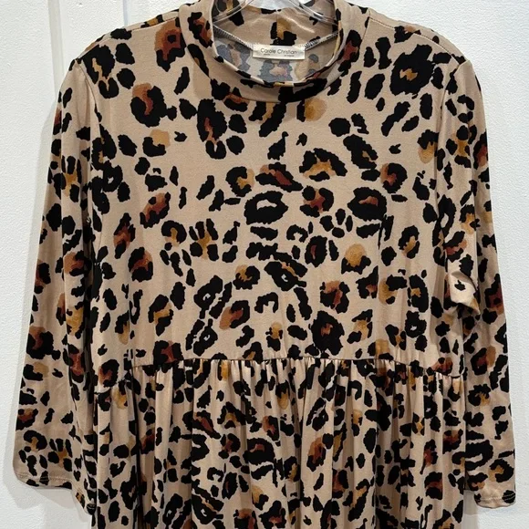 Leopard Print Midi Dress - Picture 3 of 4